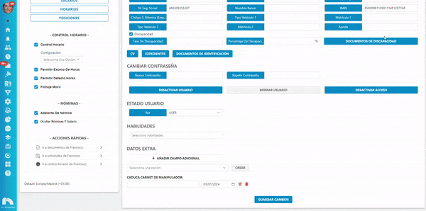 Borrar documentos de discapacidad