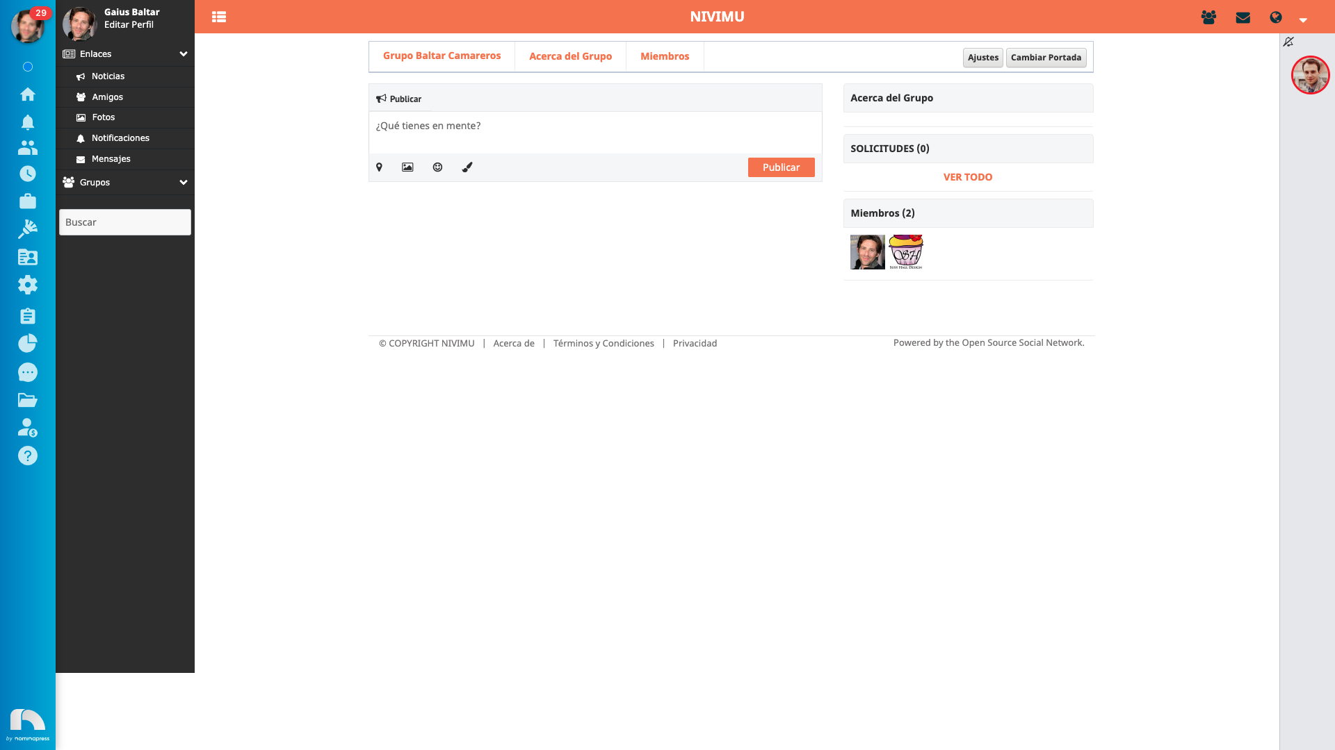 Configurar Grupo Configurar Grupo