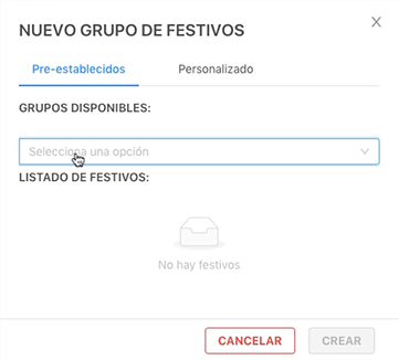 Listado Festivos