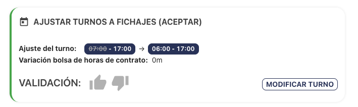 Adjust shifts to clockings (Accept)
