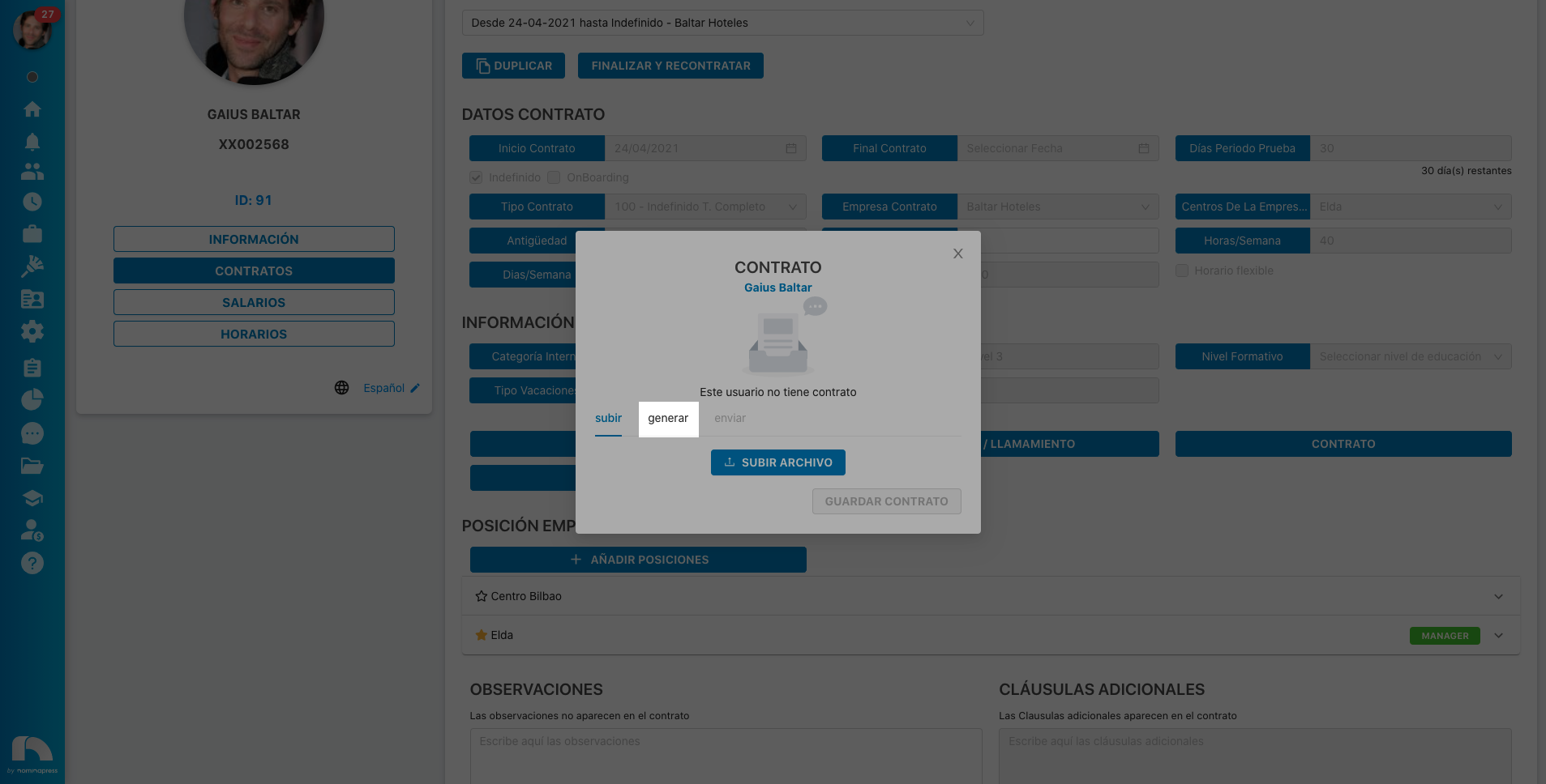 Generar Contrato
