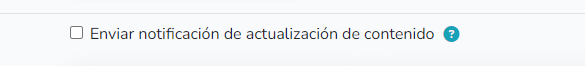 Actualización de contenido