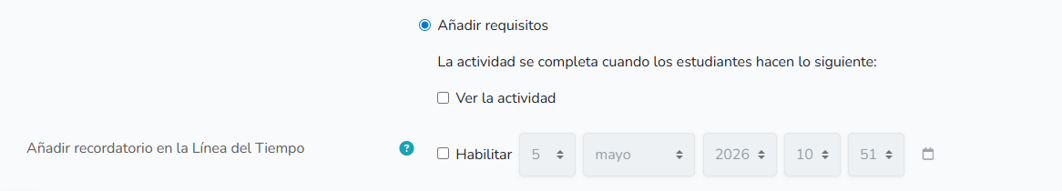 Añadir requisitos