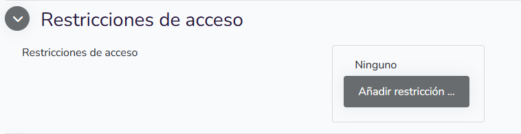 Restricciones de acceso